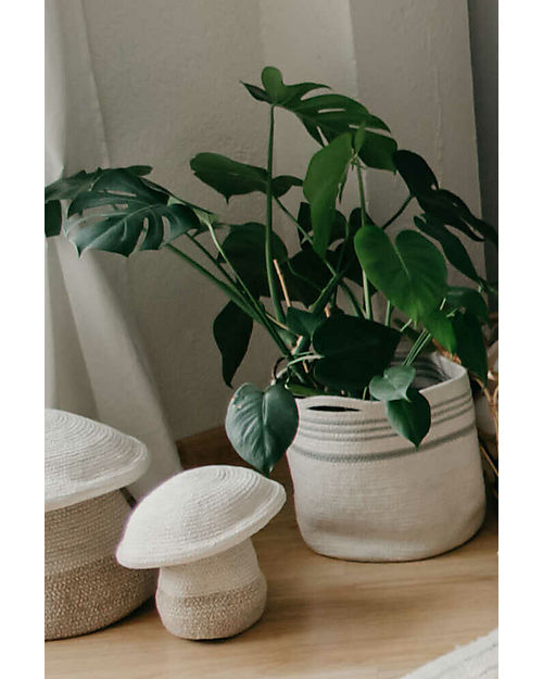 Lorena Canals Cesto Portaoggetti Twin Vintage Blue - Diametro 30x30 Contenitori Portaoggetti