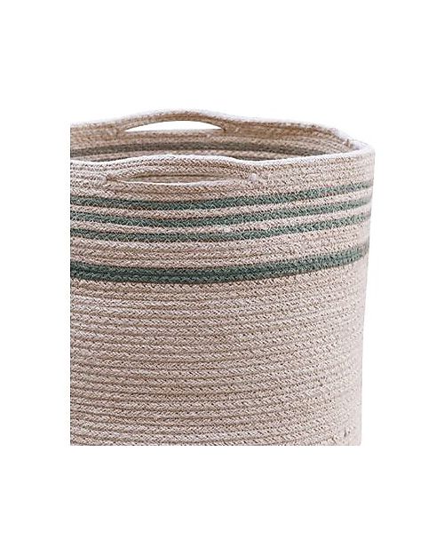 Lorena Canals Cesto Portaoggetti Twin Vintage Blue - Diametro 30x30 Contenitori Portaoggetti