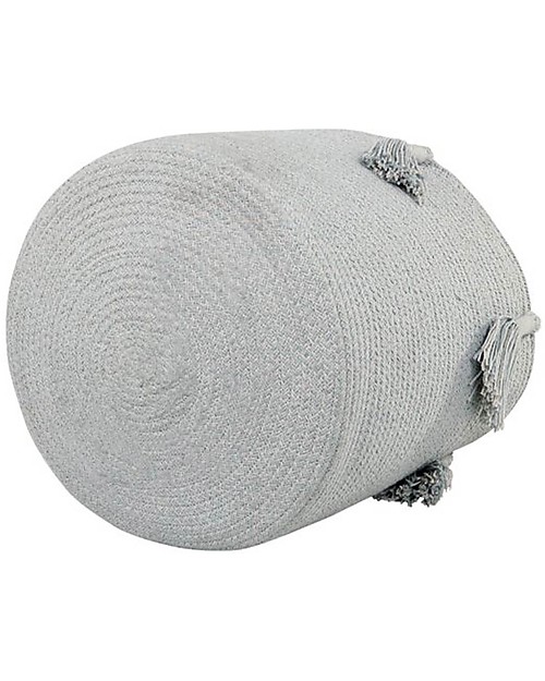 Lorena Canals Cesto Portaoggetti Woody - Blu Perla - Cotone (30x30 cm) Contenitori Portaoggetti