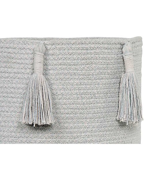 Lorena Canals Cesto Portaoggetti Woody - Blu Perla - Cotone (30x30 cm) Contenitori Portaoggetti