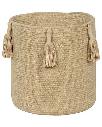 Lorena Canals Cesto Portaoggetti Woody - Color Miele - Cotone (30x30 cm) Contenitori Porta Giochi