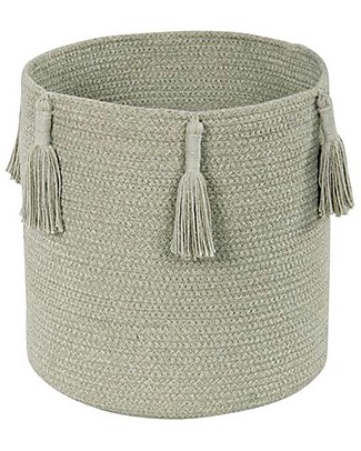 Lorena Canals Cesto Portaoggetti Woody - Oliva - Cotone (30x30 cm) Contenitori Porta Giochi