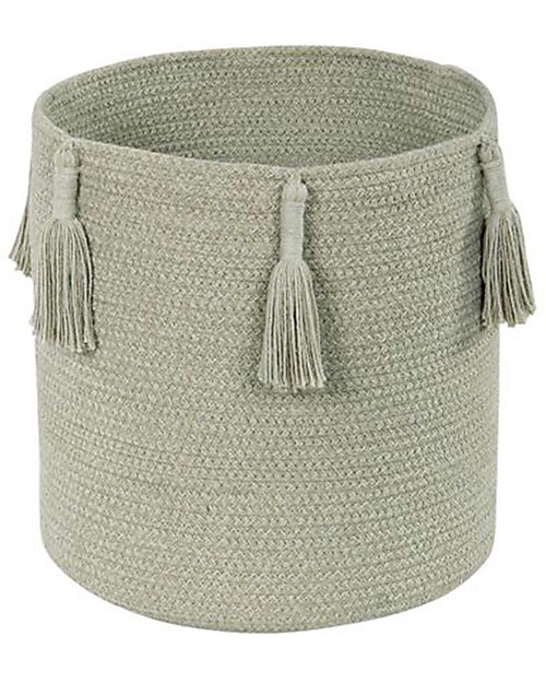 Lorena Canals Cesto Portaoggetti Woody - Oliva - Cotone (30x30 cm) Contenitori Portaoggetti