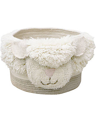 Lorena Canals Cesto Portaoggetti Woolable - Pink Nose Sheep - (30x27x22 cm) Contenitori Portaoggetti