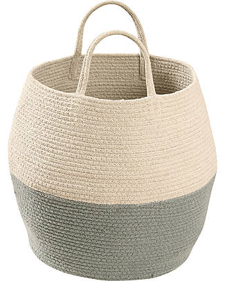 Lorena Canals Cesto Portagiochi - Verde Oliva - Cotone - Bamboo Collection  - Diametro 24 x 35 cm unisex (bambini)