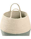 Lorena Canals Cesto Portaoggetti Zoco - Vintage Blue/Natural - Bereber Collection - 35 x 30 x 30 cm Contenitori Portaoggetti