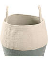 Lorena Canals Cesto Portaoggetti Zoco - Vintage Blue/Natural - Bereber Collection - 35 x 30 x 30 cm Contenitori Portaoggetti
