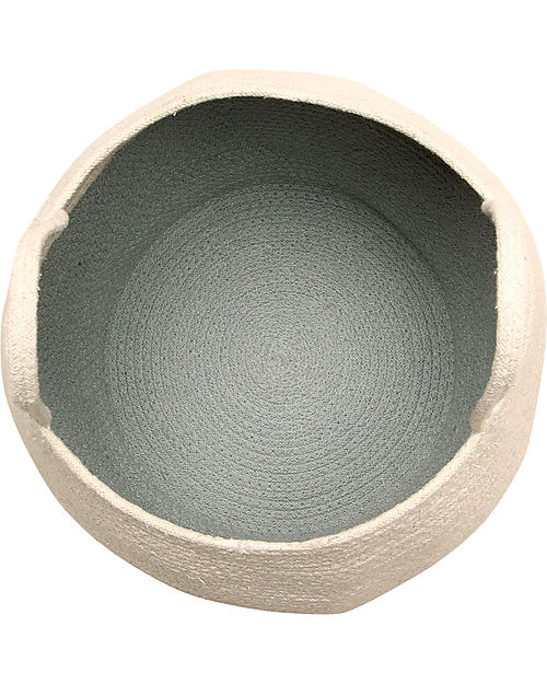 Lorena Canals Cesto Portaoggetti Zoco - Vintage Blue/Natural - Bereber Collection - 35 x 30 x 30 cm Contenitori Portaoggetti