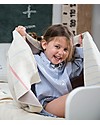 Lorena Canals Coperta Bambino Lavorata a Maglia Back to School, Quaderno - 100% Cotone (90 x 120 cm) Swaddle di Mussola