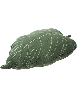 Lorena Canals Cuscino Baby Lavorato a Maglia, Foglia - 28x42 cm Cuscini Arredo