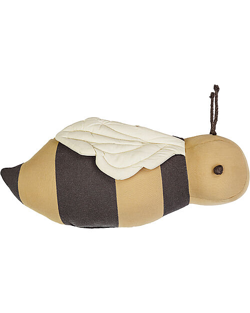 Lorena Canals Cuscino - Buzzy Bee - Nero/Giallo - 100% Cotone - Collezione Planet Bee - 14 x 36 cm Cuscini Arredo