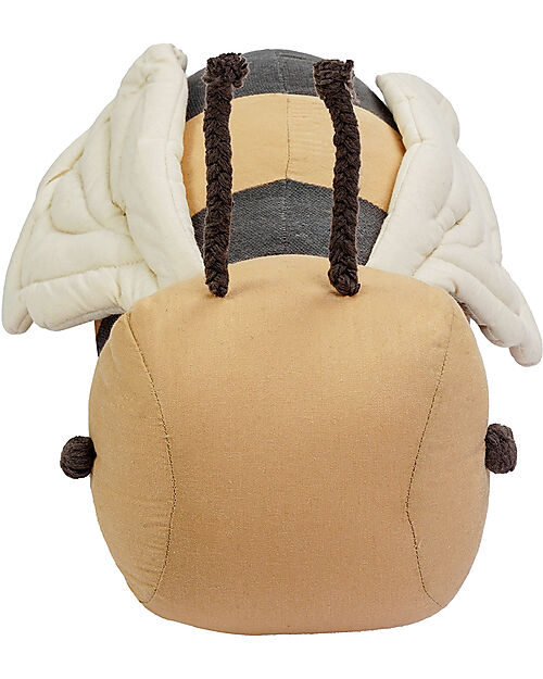 Lorena Canals Cuscino - Buzzy Bee - Nero/Giallo - 100% Cotone - Collezione Planet Bee - 14 x 36 cm Cuscini Arredo