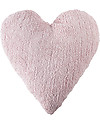 Lorena Canals Cuscino Cuore Rosa - 100% Cotone (Lavabile a in Lavatrice!) Cuscini Arredo