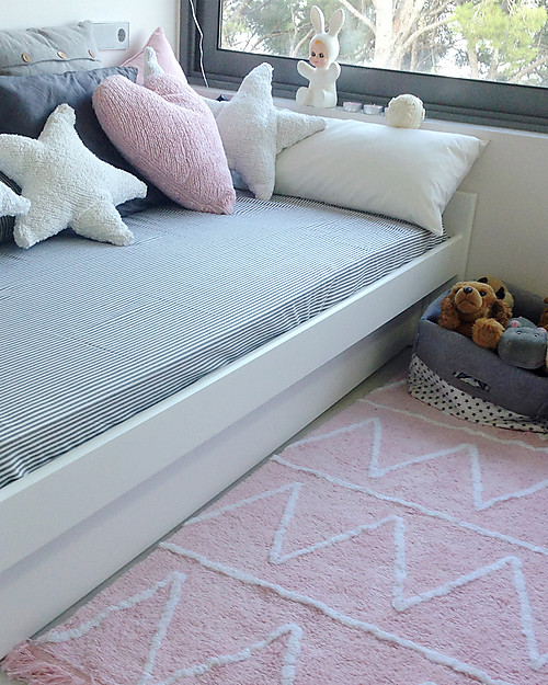 Lorena Canals Cuscino Cuore Rosa - 100% Cotone (Lavabile a in Lavatrice!) Cuscini Arredo