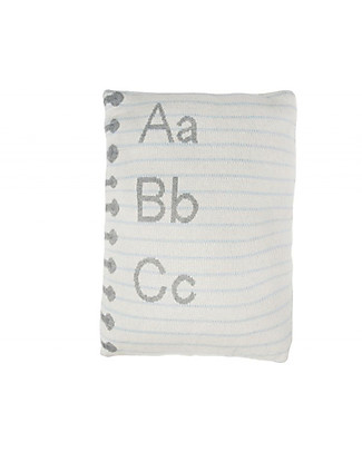 Lorena Canals Cuscino Lavabile Lavorato a Maglia Back to School, ABC (30 x 45 cm) Cuscini Arredo
