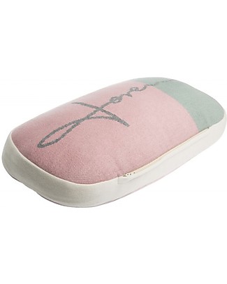Lorena Canals Cuscino Lavabile Lavorato a Maglia Back to School, Gomma da Cancellare (24 x 45 cm) Cuscini Arredo