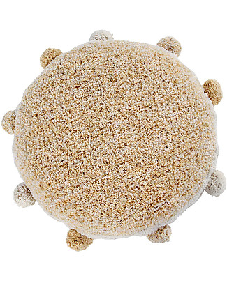 Lorena Canals Cuscino Lavabile Rotondo Bubbly - Miele - diametro 48 cm Cuscini