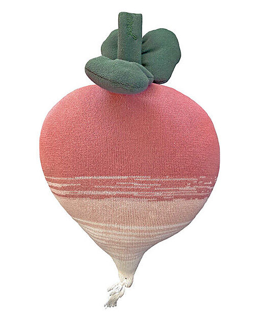 Lorena Canals Cuscino Lavorato a Maglia a Forma di Ravanello - Oli&Carol - (30x30 cm) Cuscini Arredo