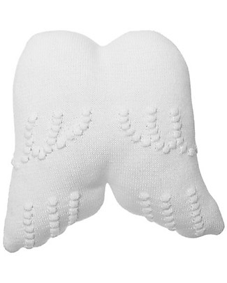 Lorena Canals Cuscino Lavorato a Maglia, Ali d'Angelo - 25x25 cm Materassi
