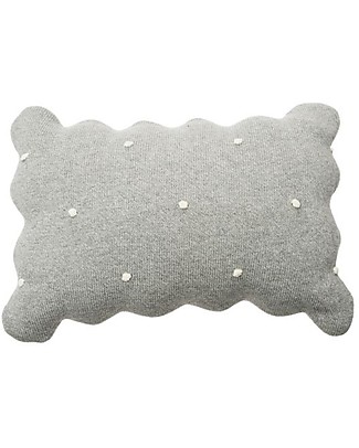 Lorena Canals Cuscino Lavorato a Maglia Biscotto Rettangolare, Grigio - 25x35 cm Cuscini Arredo