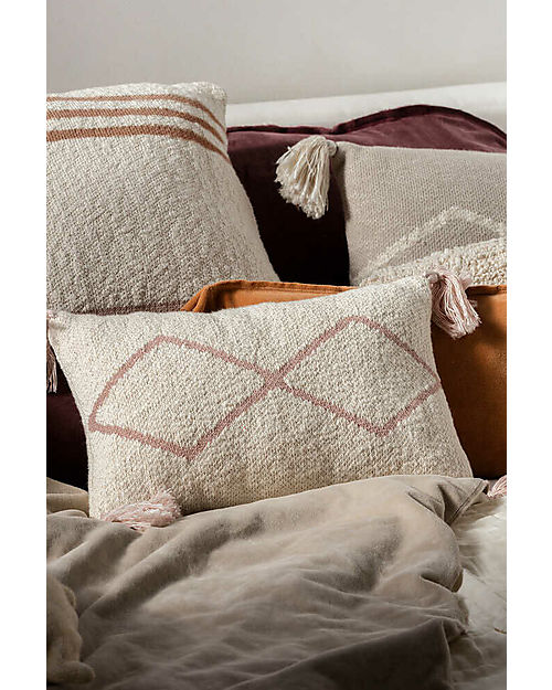 Lorena Canals Cuscino Lavorato a Maglia - Little Oasis Nat - Pale Pink - (40x25 cm) Cuscini Arredo