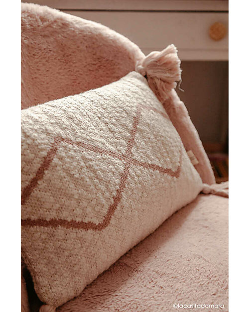 Lorena Canals Cuscino Lavorato a Maglia - Little Oasis Nat - Pale Pink - (40x25 cm) Cuscini Arredo