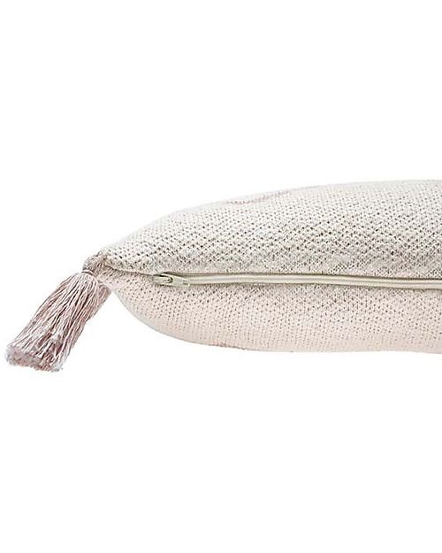 Lorena Canals Cuscino Lavorato a Maglia - Little Oasis Nat - Pale Pink - (40x25 cm) Cuscini Arredo