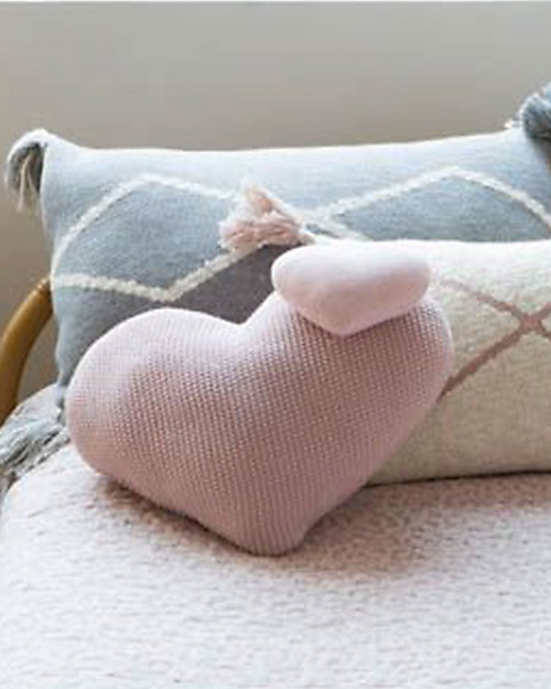 Lorena Canals Cuscino Lavorato a Maglia Love, Cuore - 30x35 cm Cuscini Arredo