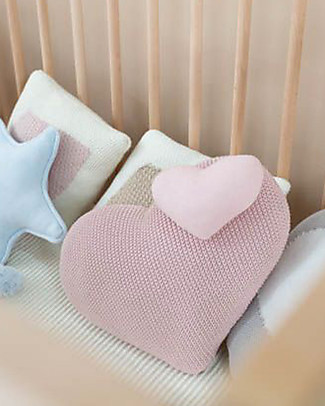 Lorena Canals Cuscino Lavorato a Maglia Love, Cuore - 30x35 cm Cuscini Arredo_
