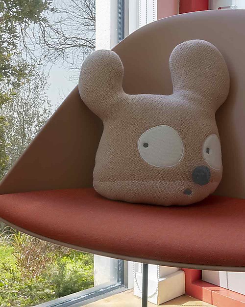 Lorena Canals Cuscino Lavorato a Maglia Miss Mighty Mouse - 35x35 cm Cuscini Arredo