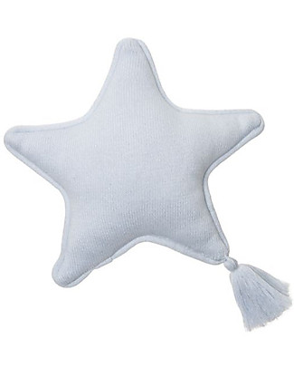 Lorena Canals Cuscino Lavorato a Maglia Twinkle Star, Celeste - 25x25 cm Cuscini