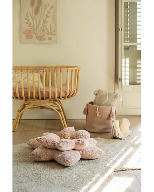 Lorena Canals Cuscino Lazy Snail - Fantasy Garden - Miele - Cotone GOTS - (22x40 cm) Pouf