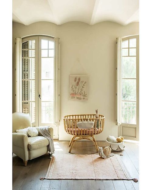 Lorena Canals Cuscino Lazy Snail - Fantasy Garden - Miele - Cotone GOTS - (22x40 cm) Pouf