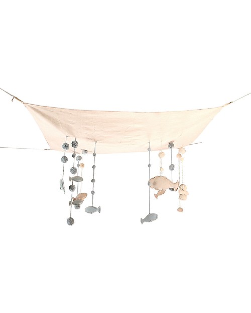 Lorena Canals Decorazione da Appendere al Soffitto Cielo Mare, Natural - 100 x 120 cm Decorazioni da Parete