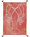 Lorena Canals Decorazione da Parete Aragosta Gigante, Rosso Mattone - 140x200 cm - 100% cotone Decorazioni da Parete