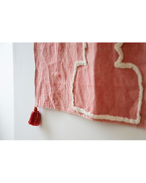 Lorena Canals Decorazione da Parete Aragosta Gigante, Rosso Mattone - 140x200 cm - 100% cotone Decorazioni da Parete