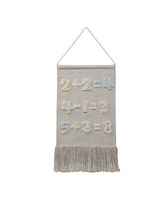 Lorena Canals Decorazione da Parete Baby Numbers, Back to School - 100% cotone Decorazioni