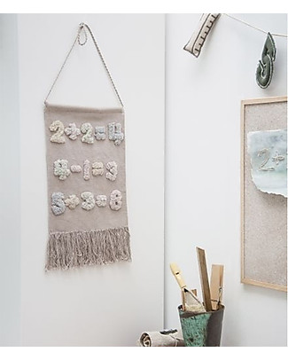 Lorena Canals Decorazione da Parete Baby Numbers, Back to School - 100% cotone Decorazioni