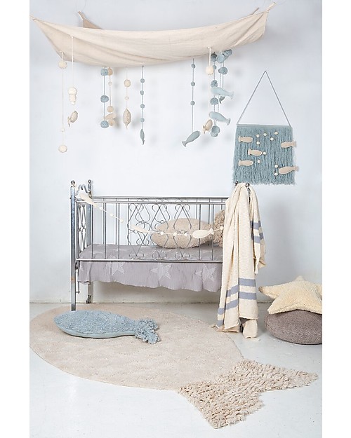 Lorena Canals Ghirlanda da Parete con Pesce, Natural - Lunghezza 170 cm Decorazioni da Parete