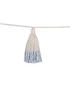 Lorena Canals Ghirlanda da Parete con PonPon Tie-Dye, Azzurro Chiaro - 100% cotone Decorazioni da Parete