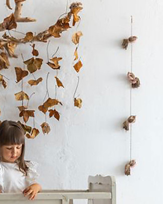 Lorena Canals Ghirlanda da Parete Uccelli Pio Pio - Natural - Lunghezza 100 cm Decorazioni
