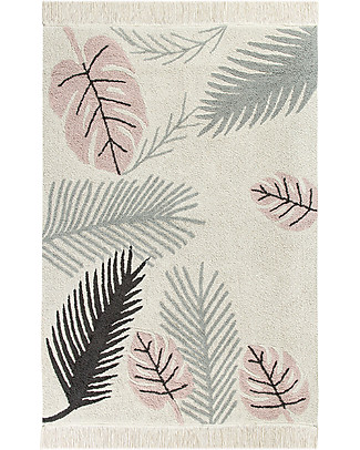 Lorena Canals Grande Tappeto Lavabile Tropical, Rosa - 140 x 200 cm Tappeti Arredo