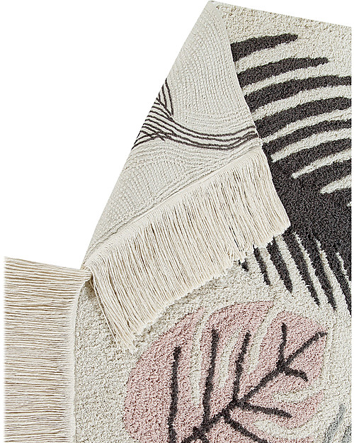 Lorena Canals Grande Tappeto Lavabile Tropical, Rosa - 140 x 200 cm Tappeti Arredo