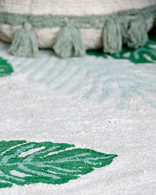 Lorena Canals Grande Tappeto Lavabile Tropical, Verde - 140 x 200 cm Tappeti Arredo