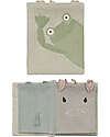 Lorena Canals Libro Sensoriale in Stoffa - Tema Animali - Cotone Bio - New Green Toys Collection Giochi Sensoriali_