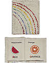 Lorena Canals Libro Sensoriale in Stoffa - Tema Colori - Cotone Bio - New Green Toys Collection Giochi Sensoriali_