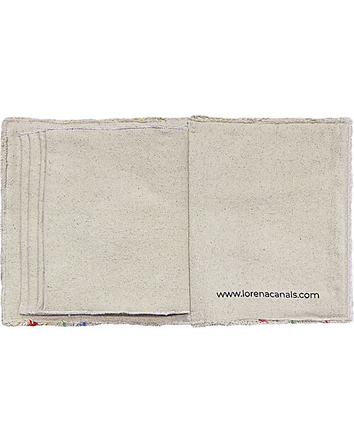 Lorena Canals Libro Sensoriale in Stoffa - Tema Colori - Cotone Bio - New Green Toys Collection Giochi Sensoriali_