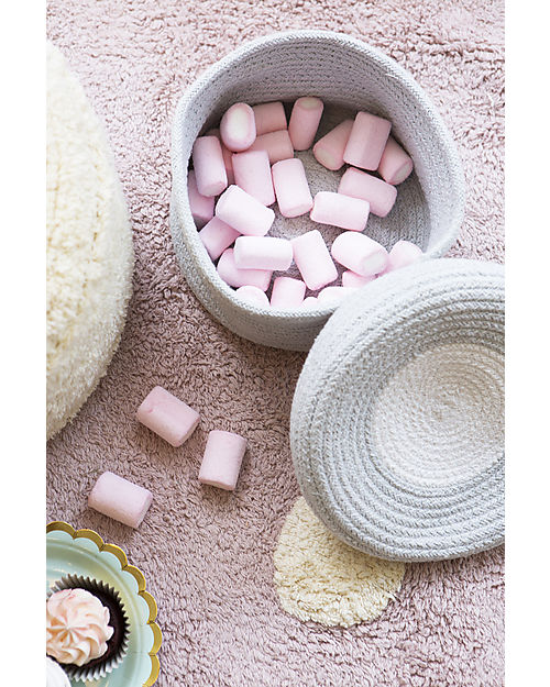 Lorena Canals Mini Cesto Portaoggetti in Cotone Candy Box, Celeste - 20x13 cm Contenitori Portaoggetti