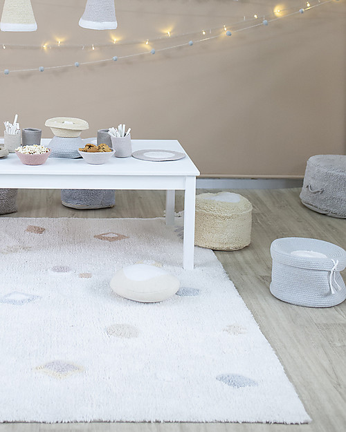 Lorena Canals Mini Cesto Portaoggetti in Cotone Candy Box, Celeste - 20x13 cm Contenitori Portaoggetti