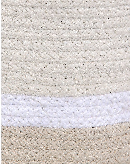 Lorena Canals Mini Cesto Portaoggetti Tricolore, Avorio - Fatto a mano (15x15 cm) Contenitori Portaoggetti